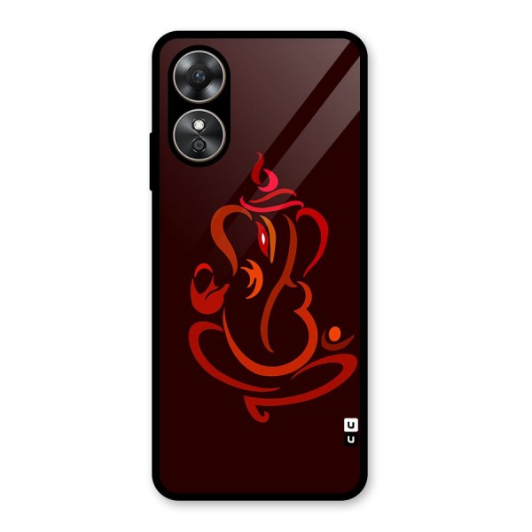 Jai Ganesha Glass Back Case for Oppo A17