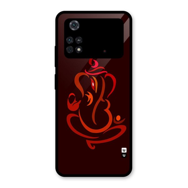 Jai Ganesha Glass Back Case for Poco M4 Pro 4G