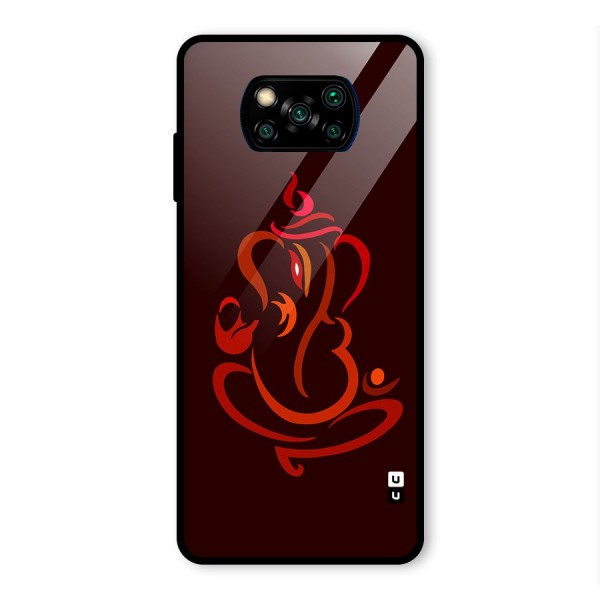 Jai Ganesha Glass Back Case for Poco X3 Pro