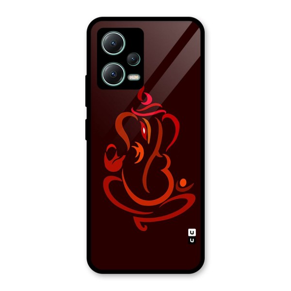 Jai Ganesha Glass Back Case for Poco X5