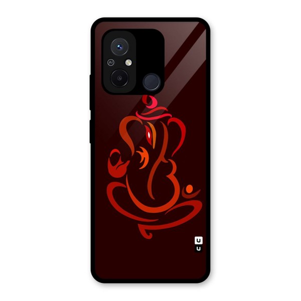 Jai Ganesha Glass Back Case for Redmi 12C