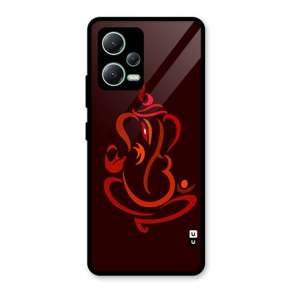 Jai Ganesha Glass Back Case for Redmi Note 12 5G