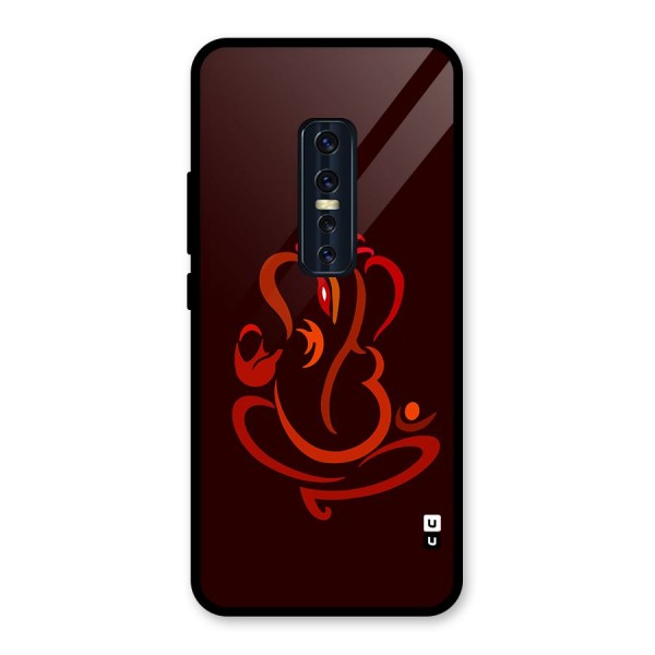 Jai Ganesha Glass Back Case for Vivo V17 Pro