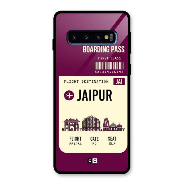 Jaipur Boarding Pass Glass Back Case for Galaxy S10