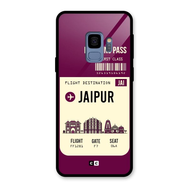 Jaipur Boarding Pass Glass Back Case for Galaxy S9