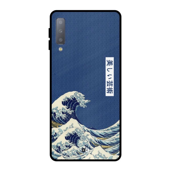 Japanese Art Metal Back Case for Galaxy A7 (2018)