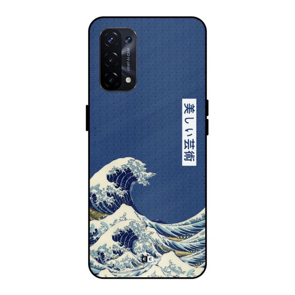 Japanese Art Metal Back Case for Oppo A74 5G