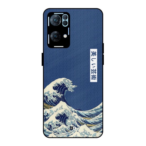 Japanese Art Metal Back Case for Oppo Reno7 Pro 5G