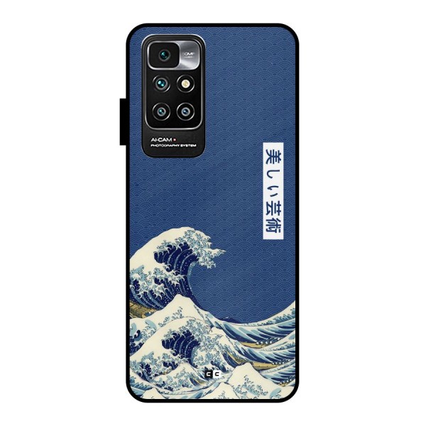 Japanese Art Metal Back Case for Redmi 10 Prime