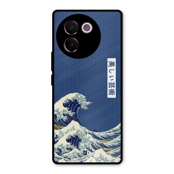 Japanese Art Metal Back Case for Vivo V30e