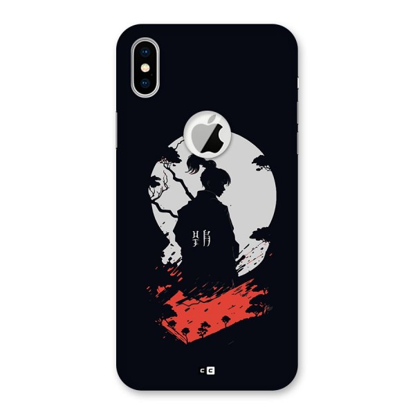 Japanese Warrior Back Case for iPhone XS Logo Cut