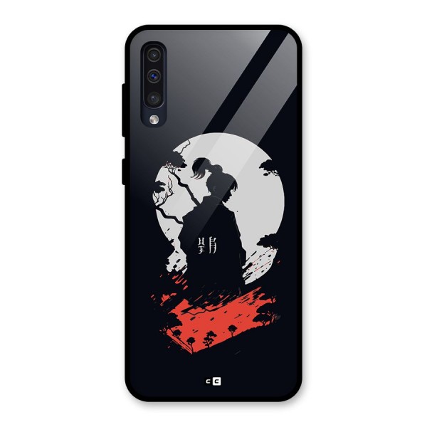 Japanese Warrior Glass Back Case for Galaxy A50