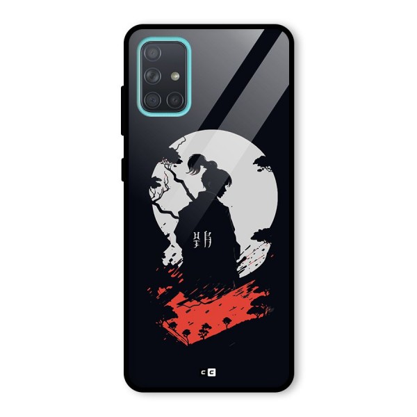 Japanese Warrior Glass Back Case for Galaxy A71