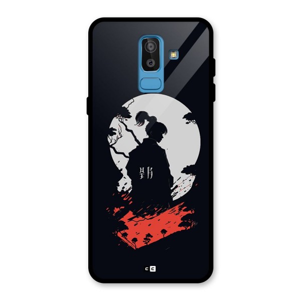 Japanese Warrior Glass Back Case for Galaxy J8