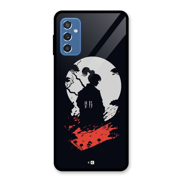 Japanese Warrior Glass Back Case for Galaxy M52 5G