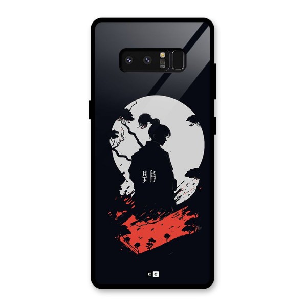 Japanese Warrior Glass Back Case for Galaxy Note 8