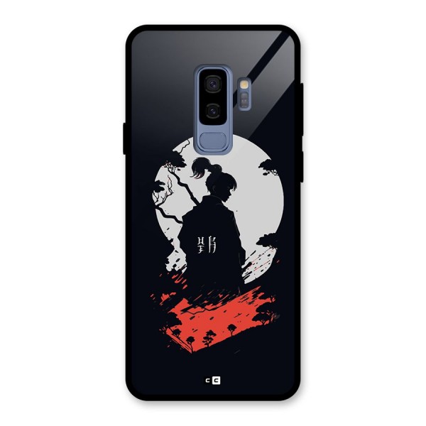 Japanese Warrior Glass Back Case for Galaxy S9 Plus