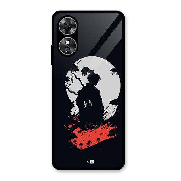 Japanese Warrior Glass Back Case for Oppo A17