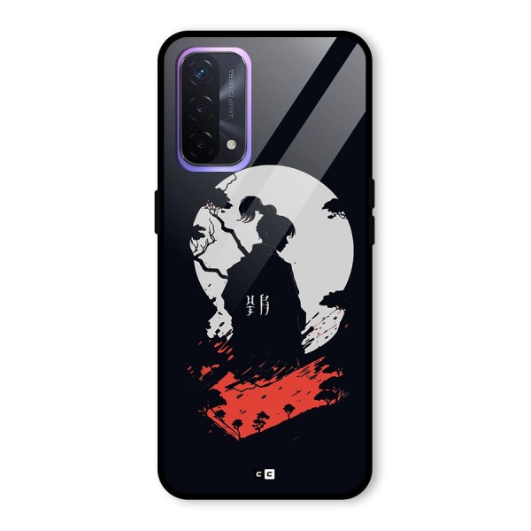 Japanese Warrior Glass Back Case for Oppo A74 5G