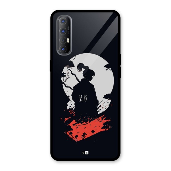 Japanese Warrior Glass Back Case for Oppo Reno3 Pro