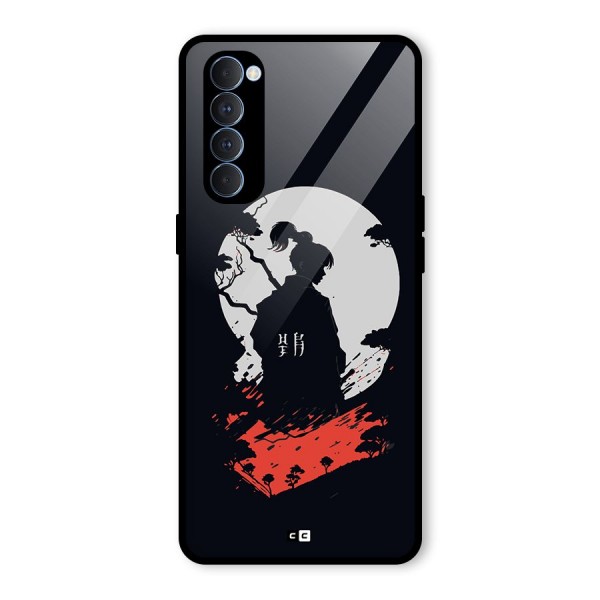 Japanese Warrior Glass Back Case for Oppo Reno4 Pro