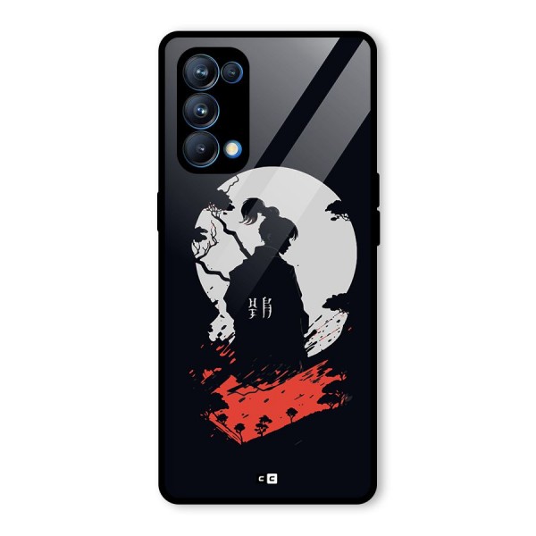 Japanese Warrior Glass Back Case for Oppo Reno5 Pro 5G