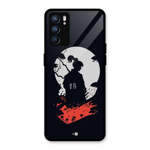 Japanese Warrior Glass Back Case for Oppo Reno6 5G