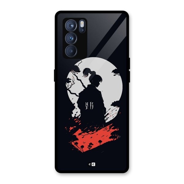 Japanese Warrior Glass Back Case for Oppo Reno6 Pro 5G