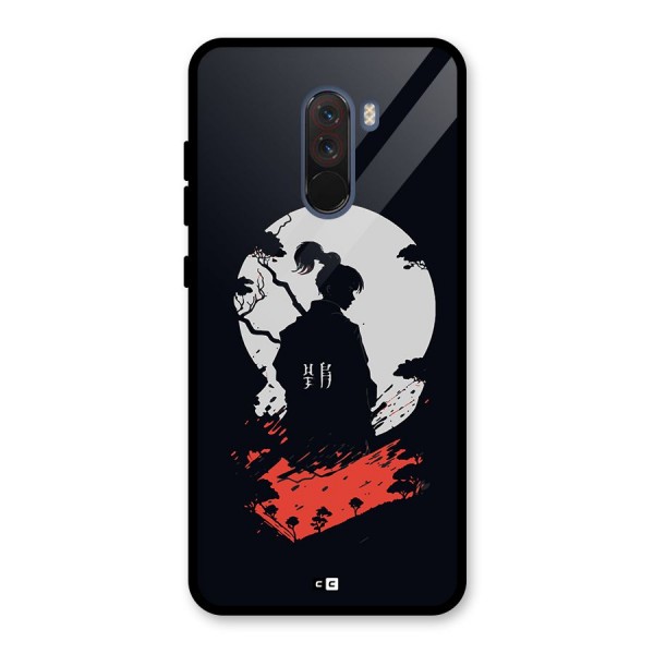 Japanese Warrior Glass Back Case for Poco F1