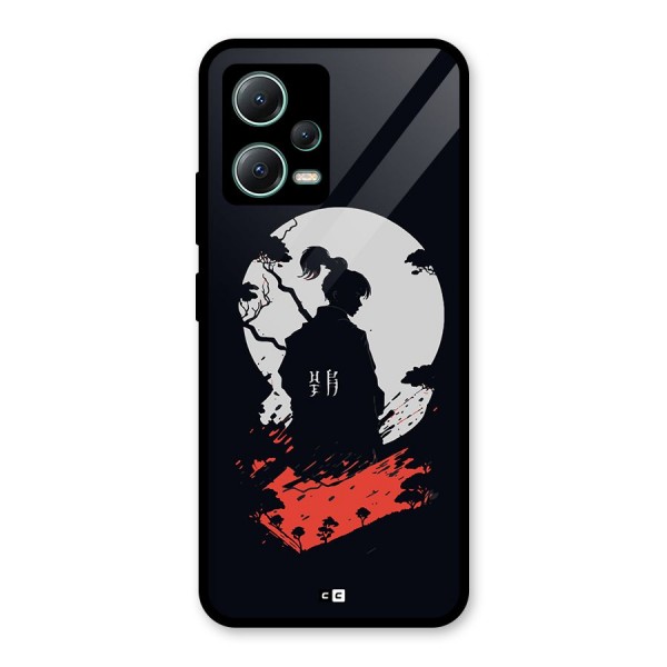 Japanese Warrior Glass Back Case for Poco X5