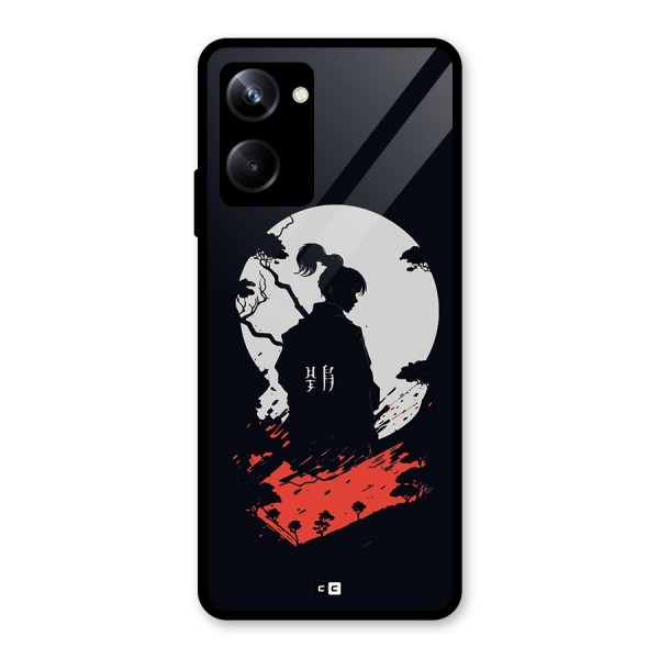 Japanese Warrior Glass Back Case for Realme 10 Pro