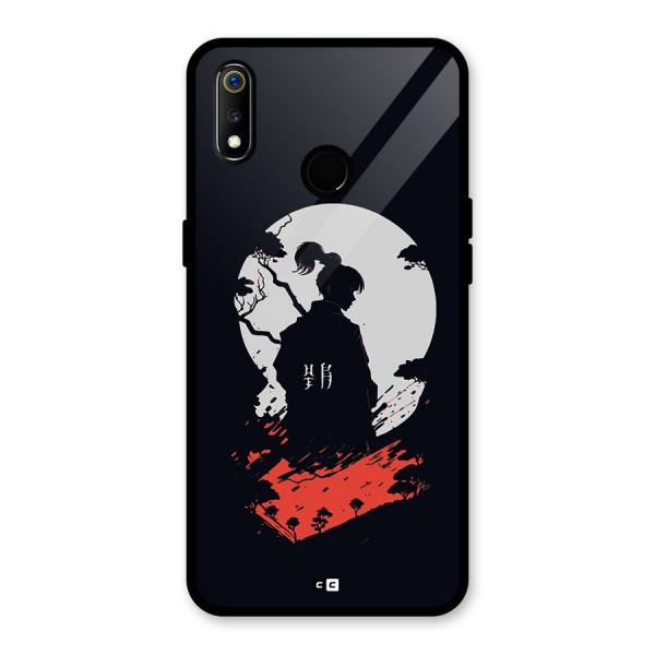 Japanese Warrior Glass Back Case for Realme 3i