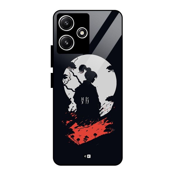 Japanese Warrior Glass Back Case for Redmi 12 5G