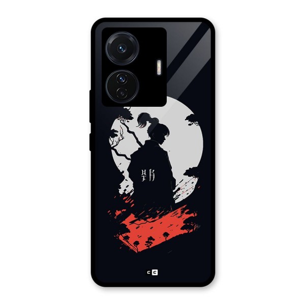 Japanese Warrior Glass Back Case for Vivo T1 Pro