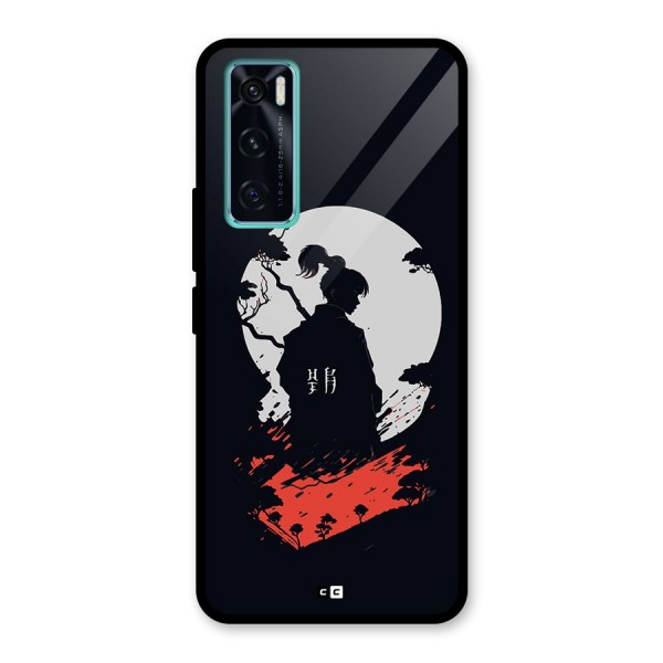 Japanese Warrior Glass Back Case for Vivo V20 SE