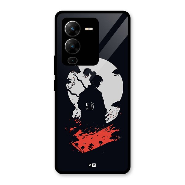 Japanese Warrior Glass Back Case for Vivo V25 Pro