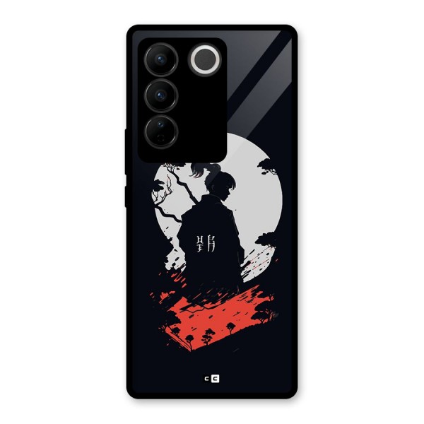 Japanese Warrior Glass Back Case for Vivo V27 Pro