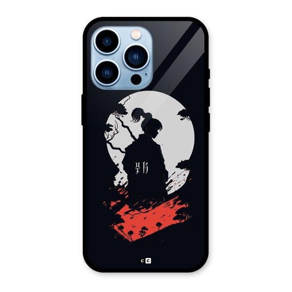 Japanese Warrior Glass Back Case for iPhone 13 Pro