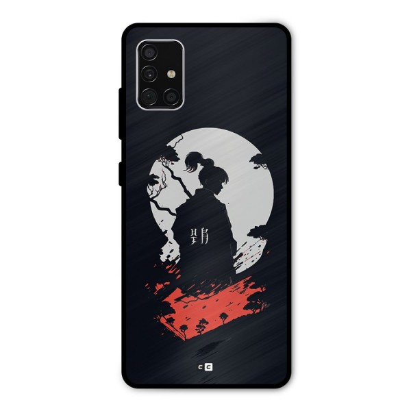 Japanese Warrior Metal Back Case for Galaxy A51