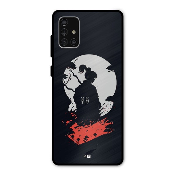 Japanese Warrior Metal Back Case for Galaxy A71