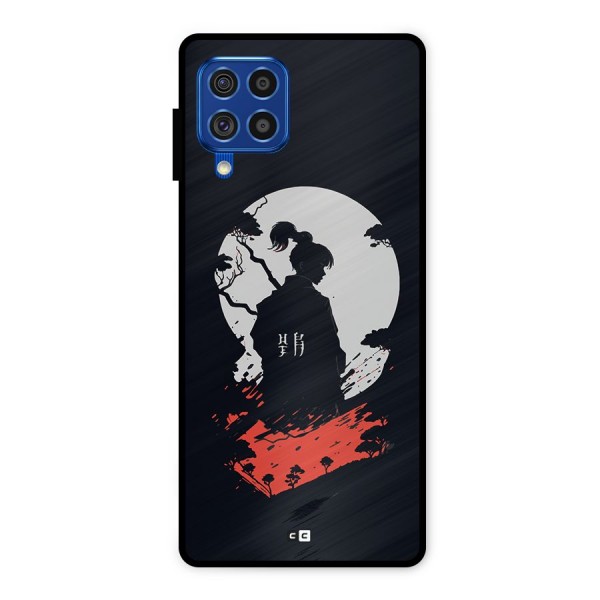 Japanese Warrior Metal Back Case for Galaxy F62