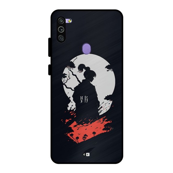 Japanese Warrior Metal Back Case for Galaxy M11