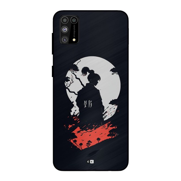 Japanese Warrior Metal Back Case for Galaxy M31