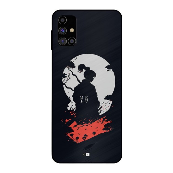 Japanese Warrior Metal Back Case for Galaxy M31s