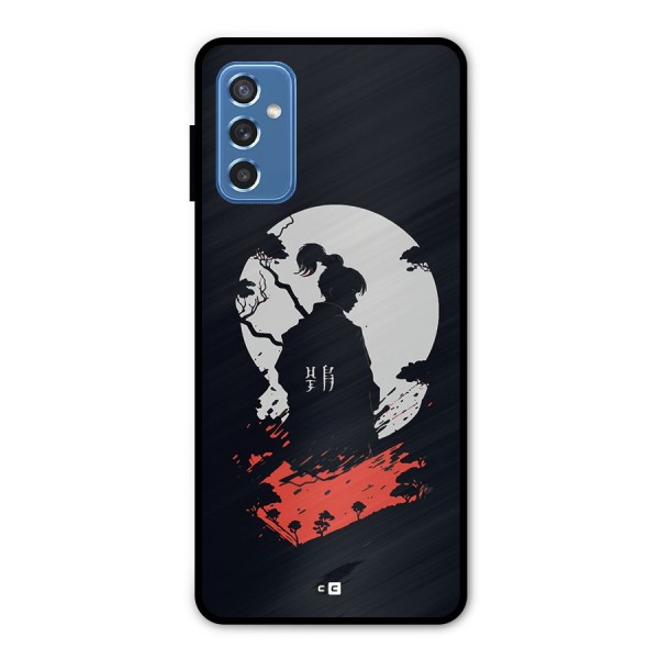 Japanese Warrior Metal Back Case for Galaxy M52 5G