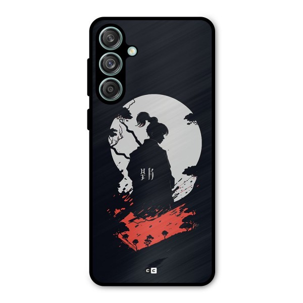 Japanese Warrior Metal Back Case for Galaxy M55 5G