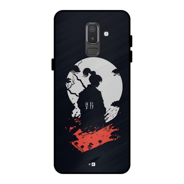 Japanese Warrior Metal Back Case for Galaxy On8 (2018)