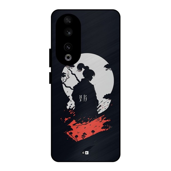 Japanese Warrior Metal Back Case for Honor 90