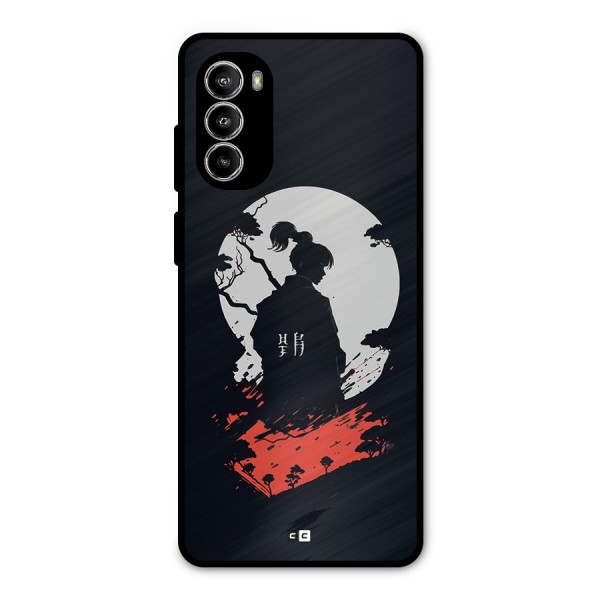 Japanese Warrior Metal Back Case for Moto G52