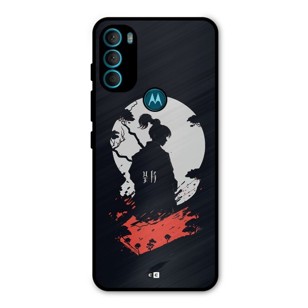 Japanese Warrior Metal Back Case for Moto G71 5G